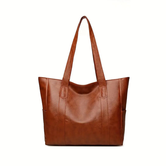 Vintage Large Capacity Tote Bag, Retro Vegan Shoulder Bag, Women'S Casual Handbag for Commute